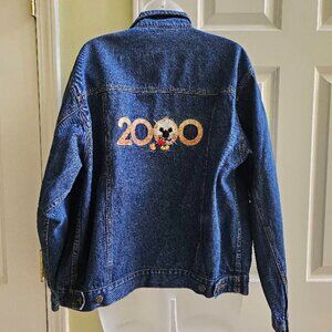 Vintage The Disney Store Mickey Mouse 2000 Denim Button Up Jacket Size Small